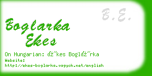 boglarka ekes business card